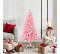 Vidaxl Christmas Tree With 150 Leds With Stand Pink 120 Cm Pvc