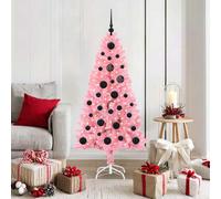 vidaXL Christmas Tree with 150 LEDs with Stand Pink 150 cm PVC