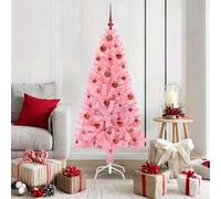 Vidaxl Christmas Tree With 150 Leds With Stand Pink 150 Cm Pvc