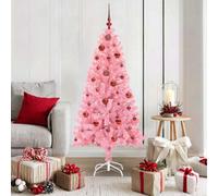 Vidaxl Christmas Tree With 150 Leds With Stand Pink 150 Cm Pvc