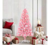 Vidaxl Christmas Tree With 150 Leds With Stand Pink 150 Cm Pvc