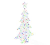 vidaXL Christmas Tree with 160 LEDs Multicolour 150 cm Acrylic, Living Room, Durable Modern Christmas Decor with Festive Lighting, Seasonal Ornaments, Acrylic, USB-Powered Interior Accessories