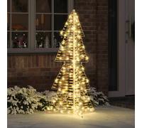 vidaXL Christmas Tree With 160 Leds Warm White 150cm Pet, White