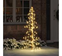 vidaXL Christmas Tree With 160 Leds Warm White 150cm Pet, White