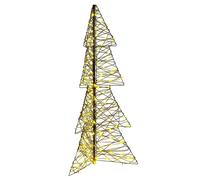 vidaXL Christmas Tree with 160 LEDs Warm White 150 cm Rattan