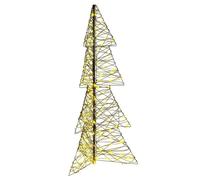 vidaXL Christmas Tree with 160 LEDs Warm White 150 cm Rattan, Living Room, Modern Holiday Decor, Christmas Accents, Cozy Ambiance, Festive Lighting, Ornament Enhancer, Event Decoration