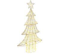vidaXL Christmas Tree with 160 LEDs Warm white 151 cm PET