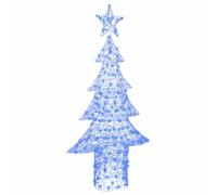 vidaXL Christmas Tree with 240 LEDs Blue 180 cm Acrylic, Living Room, Durable Modern Christmas Decor with Festive Lighting, Seasonal Ornaments, Acrylic, USB-Powered Interior Accessories