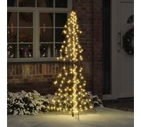 vidaXL Christmas Tree With 240 Leds Warm White 180cm Pet, White