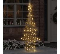 vidaXL Christmas Tree with 240 LEDs Warm white 180 cm Rattan