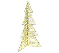 vidaXL Christmas Tree with 240 LEDs Warm White 180 cm Rattan