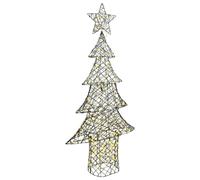vidaXL Christmas Tree with 240 LEDs Warm white 180 cm Rattan