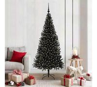 Vidaxl Christmas Tree With 300 Leds With Stand Black 180 Cm Pvc