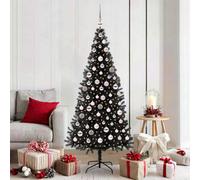 Vidaxl Christmas Tree With 300 Leds With Stand Black 180 Cm Pvc
