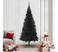 Vidaxl Christmas Tree With 300 Leds With Stand Black 210 Cm Pvc