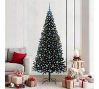 Vidaxl Christmas Tree With 300 Leds With Stand Black 210 Cm Pvc