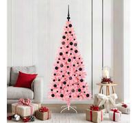 vidaXL Christmas Tree with 300 LEDs with Stand Pink 180 cm PVC