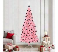 Vidaxl Christmas Tree With 300 Leds With Stand Pink 210 Cm Pvc