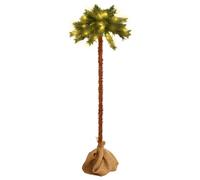 vidaXL Artificial Palm Tree with LEDs 150 cm, Green