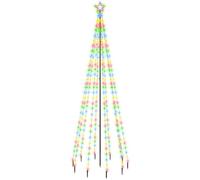 vidaXL Christmas Tree with Spike Outdoor Holiday Decoration Light Display Christmas Ornament All-surface LED Tree Colourful 310 LEDs 300 cm
