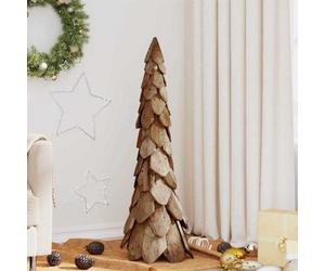 Vidaxl Christmas Tree With Stand Brown 110 Cm Solid Teak Wood