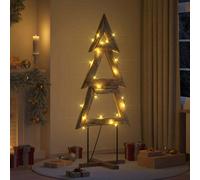 vidaXL Christmas Tree with Stand Brown 180 x 74 cm Solid teak wood, Brown