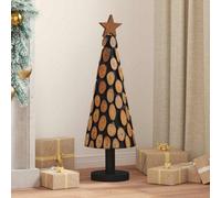vidaXL Christmas Tree with Stand Brown 90 x 30 cm Solid teak wood, Brown