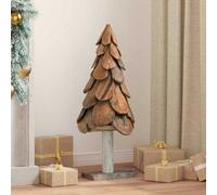 Vidaxl Christmas Tree With Stand Brown 90 Cm Solid Teak Wood