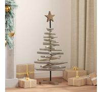Vidaxl Christmas Tree With Stand Brown 90 Cm Solid Teak Wood