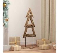 Vidaxl Christmas Tree With Stand Brown 90 Cm Solid Teak Wood