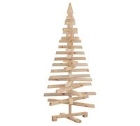 vidaXL Christmas Trees with Stand Beige 120 cm Solid pine wood, Modern Living Room, Artificial Christmas Tree, Festive Decor, Seasonal Decoration, Adjustable Branch, Minimalist Pine Wood