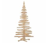 vidaXL Christmas Trees with Stand Beige 180 cm Solid pine wood, Modern Living Room, Artificial Christmas Tree, Festive Decor, Seasonal Decoration, Adjustable Branch, Minimalist Pine Wood