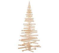 vidaXL Christmas Trees with Stand Beige 210 cm Solid pine wood, Modern Living Room, Artificial Christmas Tree, Festive Decor, Seasonal Decoration, Adjustable Branch, Minimalist Pine Wood