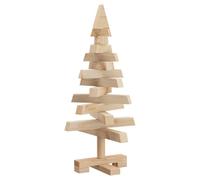 vidaXL Christmas Trees with Stand Beige 60 cm Solid pine wood, Modern Living Room, Artificial Christmas Tree, Festive Decor, Seasonal Decoration, Adjustable Branch, Minimalist Pine Wood