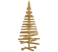 vidaXL Christmas Trees with Stand Brown 120 cm Solid pine wood, Modern Living Room, Artificial Christmas Tree, Festive Decor, Seasonal Decoration, Adjustable Branch, Minimalist Pine Wood