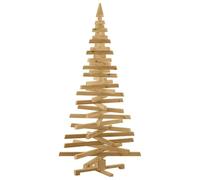 vidaXL Christmas Trees with Stand Brown 180 cm Solid pine wood, Modern Living Room, Artificial Christmas Tree, Festive Decor, Seasonal Decoration, Adjustable Branch, Minimalist Pine Wood
