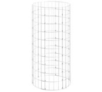 vidaXL Circular Gabion Pole Outdoor Patio Terrace Lawn Home Gardening Planter Basket Gabion Cage Retaining Wall Galvanised Steel Ø50x100 cm