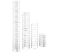 vidaXL Circular Gabion Raised Beds 4 pcs, Gabion Basket for Planter, Gabion Cage for Outdoor, Garden Planter, 30x50/100/150/200 cm