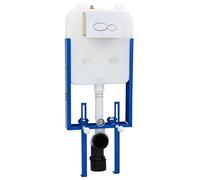 Concealed Cistern Frame White Steel 50x8x131cm Height Adjustable In-Wall Durable