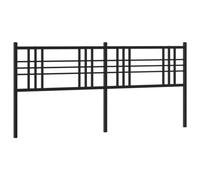vidaXL Classic Black Metal Headboard - Steel Bed Header for 193 cm Mattress Width, Stylish Bed Frame Accessory with Supportive Back Structure, Bedroom Furniture