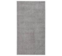 vidaXL Classic Grey Short Pile Rug for Living Room, Dining Room, Bedroom, 100% PP Material, 80x150 cm, Underfloor Heating Suitable, Easy Cleaning, Roll-Packed for Easy Transportation