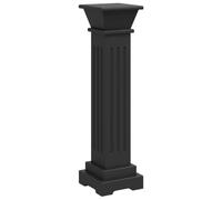 vidaXL Classic Square Pillar Plant Stand Living Room Wedding Venue Plant Pot Rack Outdoor Gardening Lawn Flower Display Shelf Black MDF