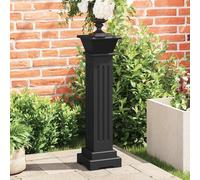 vidaXL Classic Square Pillar Plant Stand Black 17x17x66 cm MDF