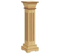 vidaXL Classic Square Pillar Plant Stand Living Room Wedding Venue Plant Pot Rack Outdoor Gardening Lawn Flower Display Shelf Light Wood MDF