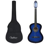 vidaXL Classical Guitar For Beginner With Bag Blue 4/4 39", Blue