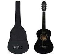 vidaXL Classical Guitar with Bag for Beginners and Children Learning Instrument Musical Instrument Amateur Musician Black 1/2 34"