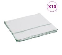 vidaXL Cleaning Cloths Sweeping Cleaning Cloth 10 pcs White with Green Stripes