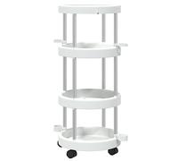 vidaXL Cleaning Trolley with Storage Basket Aluminium
