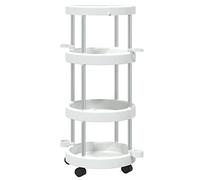 vidaXL Cleaning Trolley with Storage Basket Aluminium