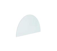 vidaXL Clear Fireplace Glass Plaque 1000 x 600 mm Glass, Chic Fireplace Accessory, Decorative Glass Screen, Interior Panel, Modern Floor Protection
